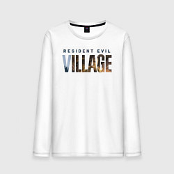 Лонгслив хлопковый мужской Resident Evil 8 Village Logo, цвет: белый