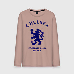 Лонгслив хлопковый мужской Chelsea Est. 1905, цвет: пыльно-розовый