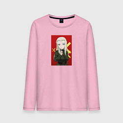 Лонгслив хлопковый мужской Команда школы «Правда», цвет: светло-розовый