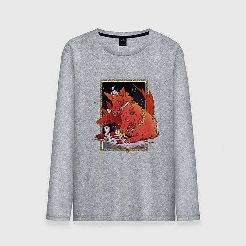 Мужской лонгслив Маленький Загрей / Меланж – фото 1