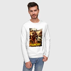Лонгслив хлопковый мужской FARCRY Fortune’s, цвет: белый — фото 2