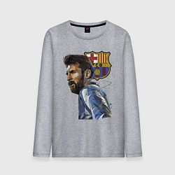 Лонгслив хлопковый мужской Lionel Messi Barcelona Argentina Striker, цвет: меланж