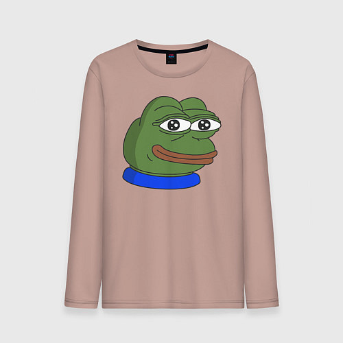 Мужской лонгслив Лягушонок Пепе / Пыльно-розовый – фото 1