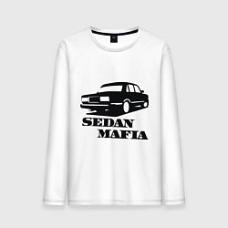 Лонгслив хлопковый мужской SEDAN MAFIA, цвет: белый