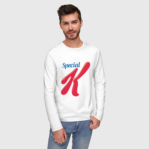 Мужской лонгслив Special k merch Essential / Белый – фото 3