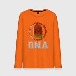 Лонгслив хлопковый мужской Беларусь в ДНК цвета оранжевый — фото 1