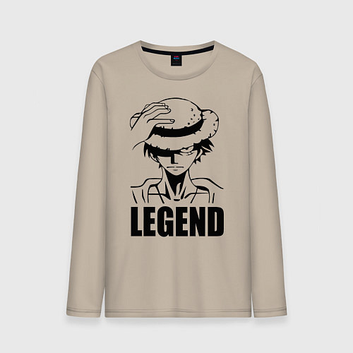 Мужской лонгслив Луффи Легенда One Piece / Миндальный – фото 1