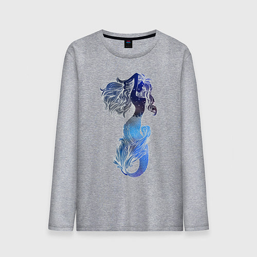 Мужской лонгслив Русалка / Меланж – фото 1