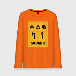 Лонгслив хлопковый мужской Squad 2 цвета оранжевый — фото 1