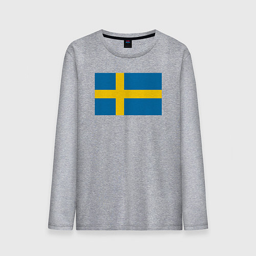 Мужской лонгслив Швеция Флаг Швеции / Меланж – фото 1