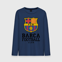 Лонгслив хлопковый мужской Barcelona Football Club, цвет: тёмно-синий