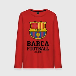 Лонгслив хлопковый мужской Barcelona Football Club, цвет: красный