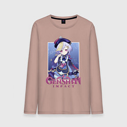 Лонгслив хлопковый мужской ЦИ ЦИ QI QI ГЕНШИН, цвет: пыльно-розовый