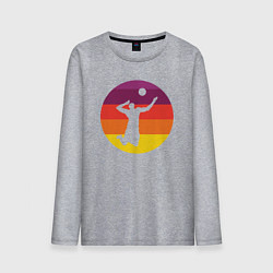 Лонгслив хлопковый мужской Мой волейбол, цвет: меланж