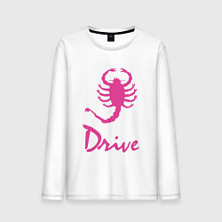 Лонгслив хлопковый мужской Drive, цвет: белый