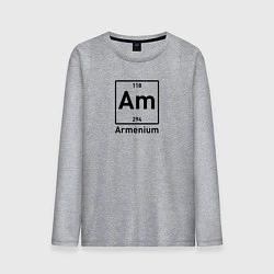 Лонгслив хлопковый мужской Am -Armenium, цвет: меланж