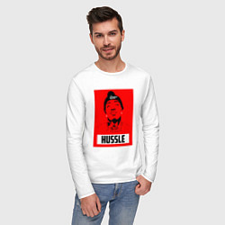 Лонгслив хлопковый мужской Red Hussle, цвет: белый — фото 2