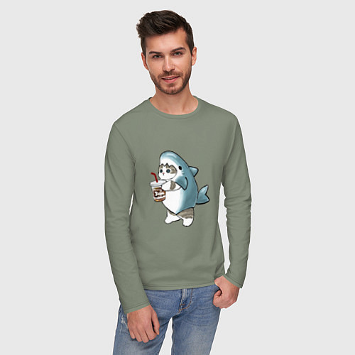 Мужской лонгслив Котоакула / Авокадо – фото 3