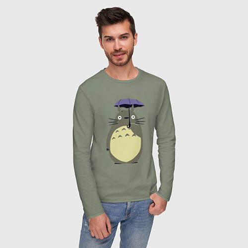 Мужской лонгслив Тоторо под зонтом / Авокадо – фото 3