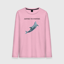 Лонгслив хлопковый мужской Дельфин, цвет: светло-розовый