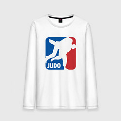 Лонгслив хлопковый мужской Judo - Sport, цвет: белый