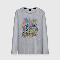 Лонгслив хлопковый мужской SLIPKNOT, цвет: меланж
