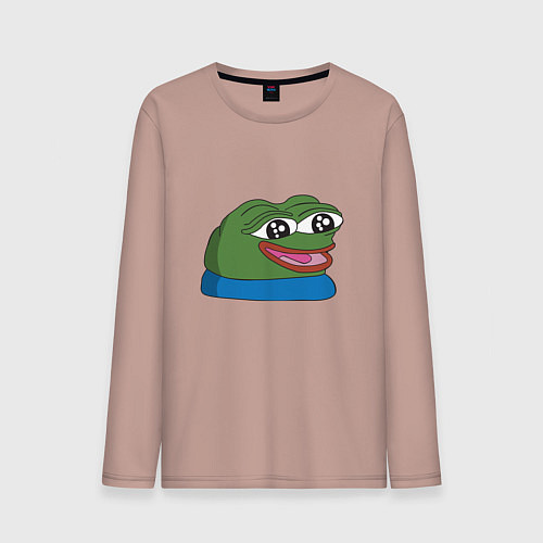 Мужской лонгслив Pepe happy Пепе хеппи / Пыльно-розовый – фото 1