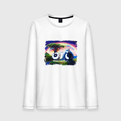 Лонгслив хлопковый мужской Ori and the Will of Блуждающие огоньки, цвет: белый