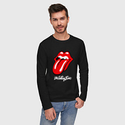 Лонгслив хлопковый мужской Rolling Stones Роллинг Стоунз, цвет: черный — фото 2