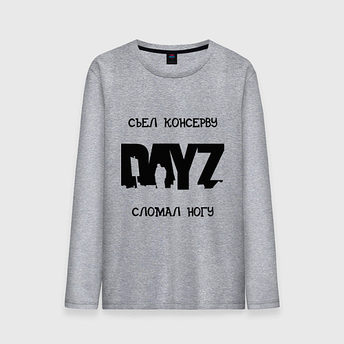 Мужской лонгслив DayZ: Съел консерву / Меланж – фото 1