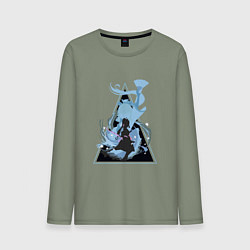 Лонгслив хлопковый мужской Genshin Impact AyakaАяка, цвет: авокадо