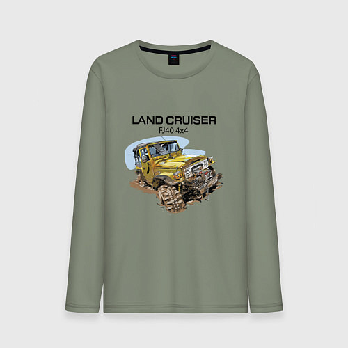 Мужской лонгслив Toyota Land Cruiser FJ 40 4X4 / Авокадо – фото 1