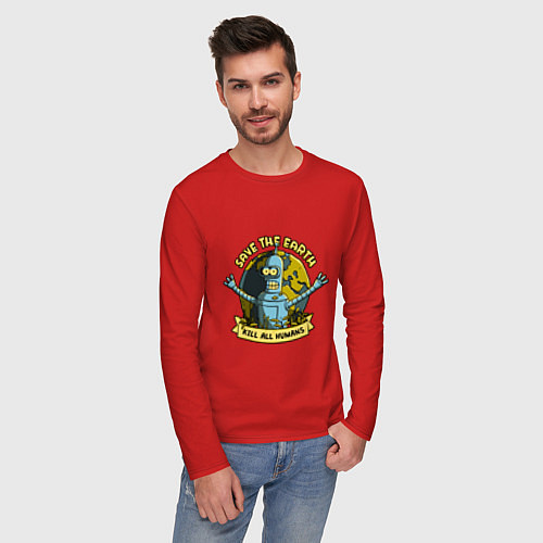 Мужской лонгслив Bendеr / Красный – фото 3