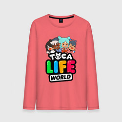 Лонгслив хлопковый мужской TOCA LIFE WORLD ТОКА ЛАЙФ ВОРЛД ПЕРСОНАЖИ, цвет: коралловый