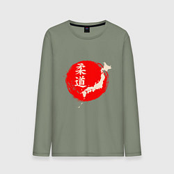 Лонгслив хлопковый мужской Дзюдо Япония, цвет: авокадо