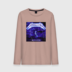 Лонгслив хлопковый мужской Ride The Lighting, цвет: пыльно-розовый