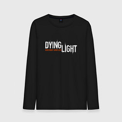 Лонгслив хлопковый мужской GOOD NIGHT AND GOOD LUCK DYING LIGHT, цвет: черный