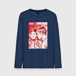 Лонгслив хлопковый мужской Декс и Дебра, цвет: тёмно-синий