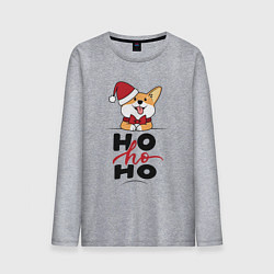 Мужской лонгслив Corgi Ho ho Ho