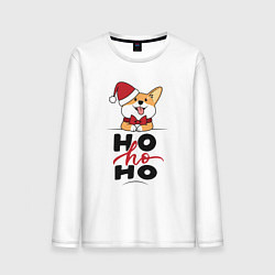 Мужской лонгслив Corgi Ho ho Ho