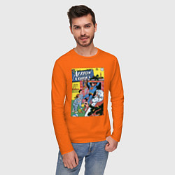 Лонгслив хлопковый мужской Обложка Action Comics 117 цвета оранжевый — фото 2