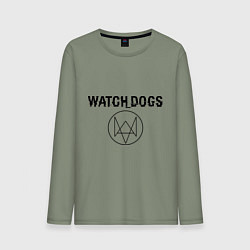 Лонгслив хлопковый мужской Watch Dogs, цвет: авокадо