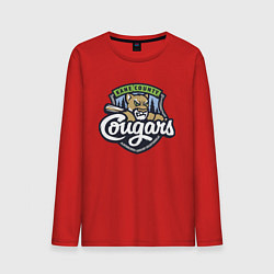 Лонгслив хлопковый мужской Kane County Cougars - baseball team, цвет: красный