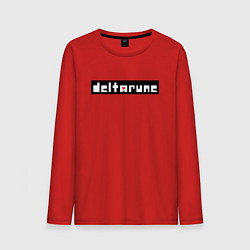 Лонгслив хлопковый мужской Deltarune - Black Logo, цвет: красный