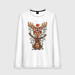 Мужской лонгслив НОВОГОДНИЙ ОЛЕНЬ CHRISTMAS DEER