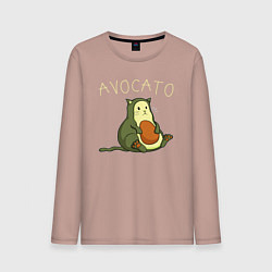 Лонгслив хлопковый мужской AVOCATO АВОКАТО, цвет: пыльно-розовый