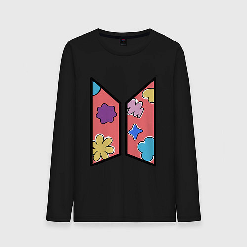 Мужской лонгслив BTS Permission To Dance КОНФЕТКИ / Черный – фото 1