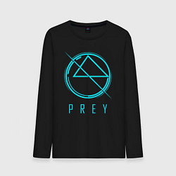 Лонгслив хлопковый мужской PREY лого, цвет: черный