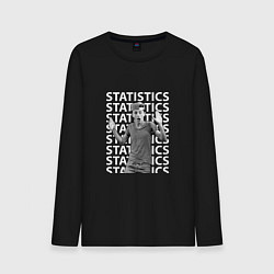Лонгслив хлопковый мужской Lil Timmy Tim Statistics, цвет: черный