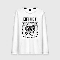 Мужской лонгслив QR код QR кот